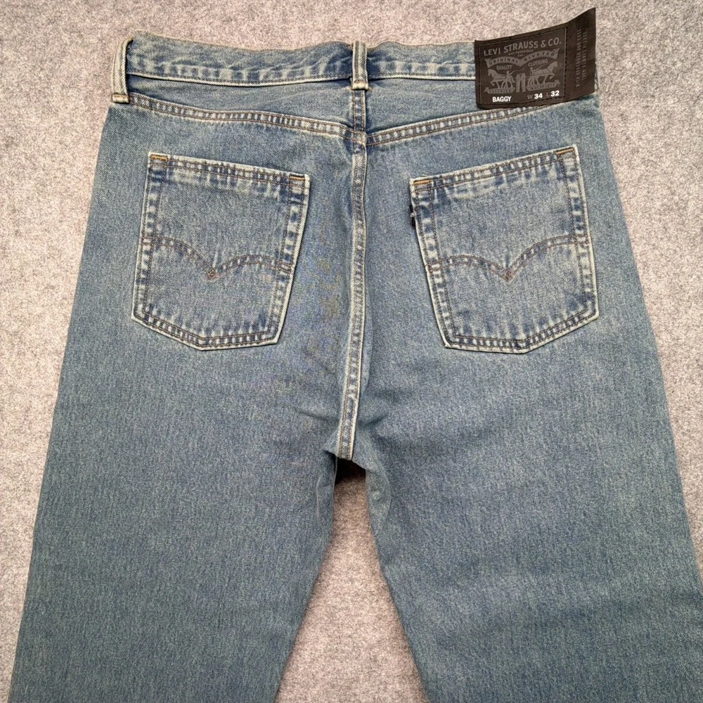 Levi'S Skate Baggy Jeans 34x32 Big E Denim Skateboarding Tough